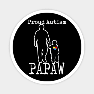 Proud Autism PAPAW And Son Puzzle Piece Awareness Magnet